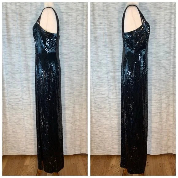 Niteline by Della Roufogali Black Sequin Evening Gown - Picture 11 of 15